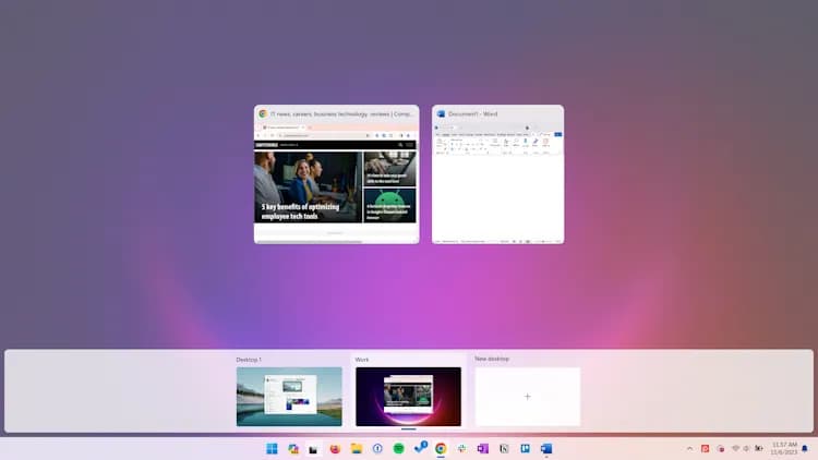 Снимка към „Организирайте задачите: виртуални работни плотове в Windows 10 и 11“