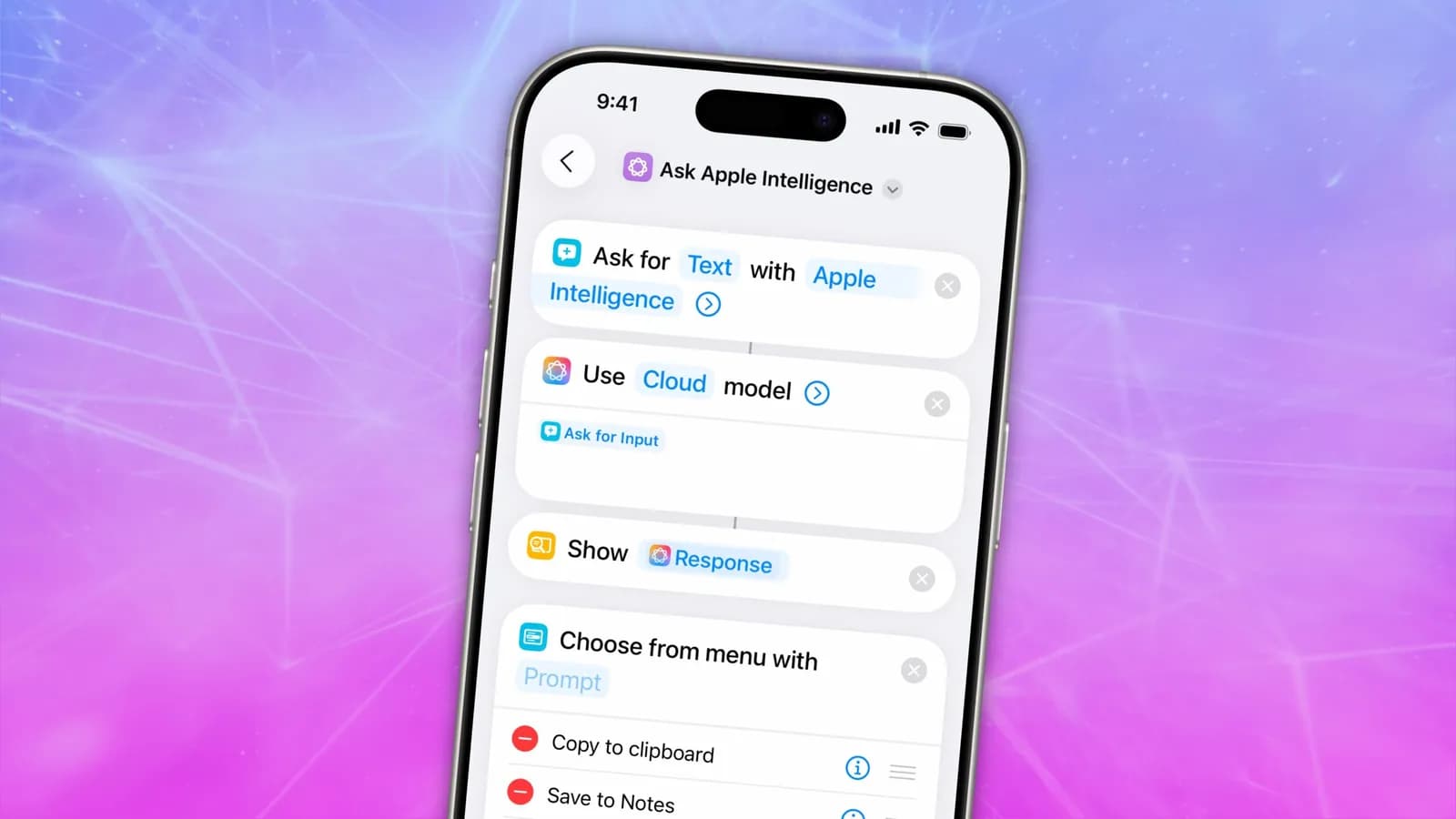 Снимка към „Apple Intelligence автоматизира задачи в Shortcuts с команди на естествен език“