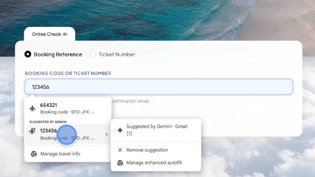 Снимка към „Chrome ще попълва формуляри с данни от Gmail“