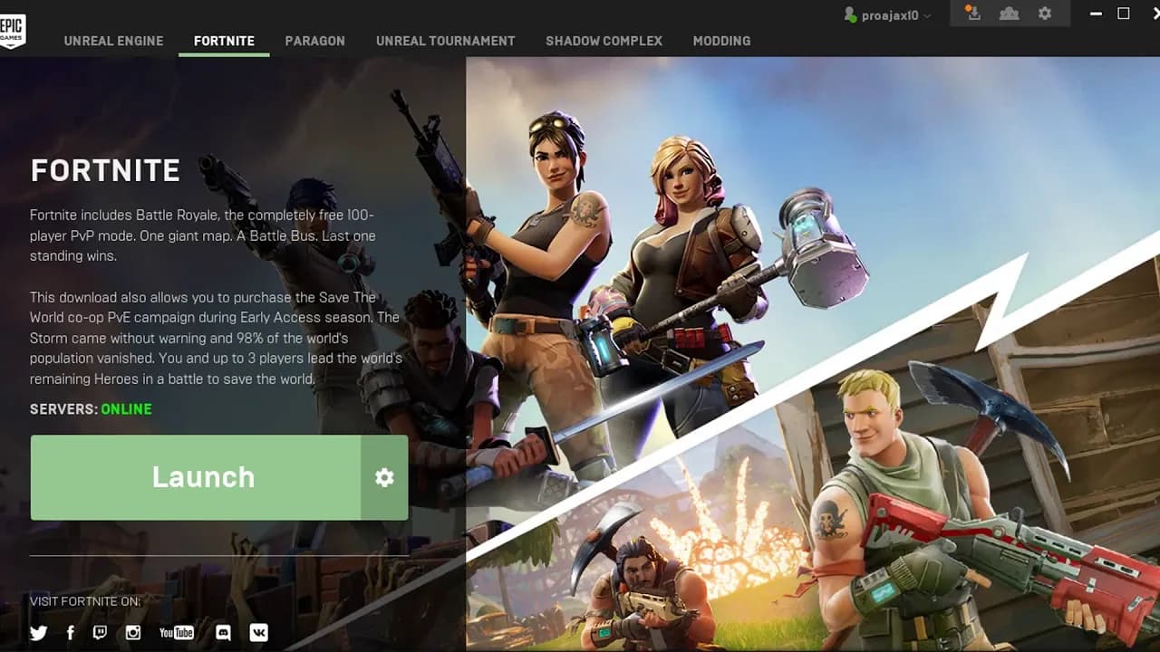 Снимка към „Epic подготвя Fortnite за Linux чрез Epic Games Launcher“